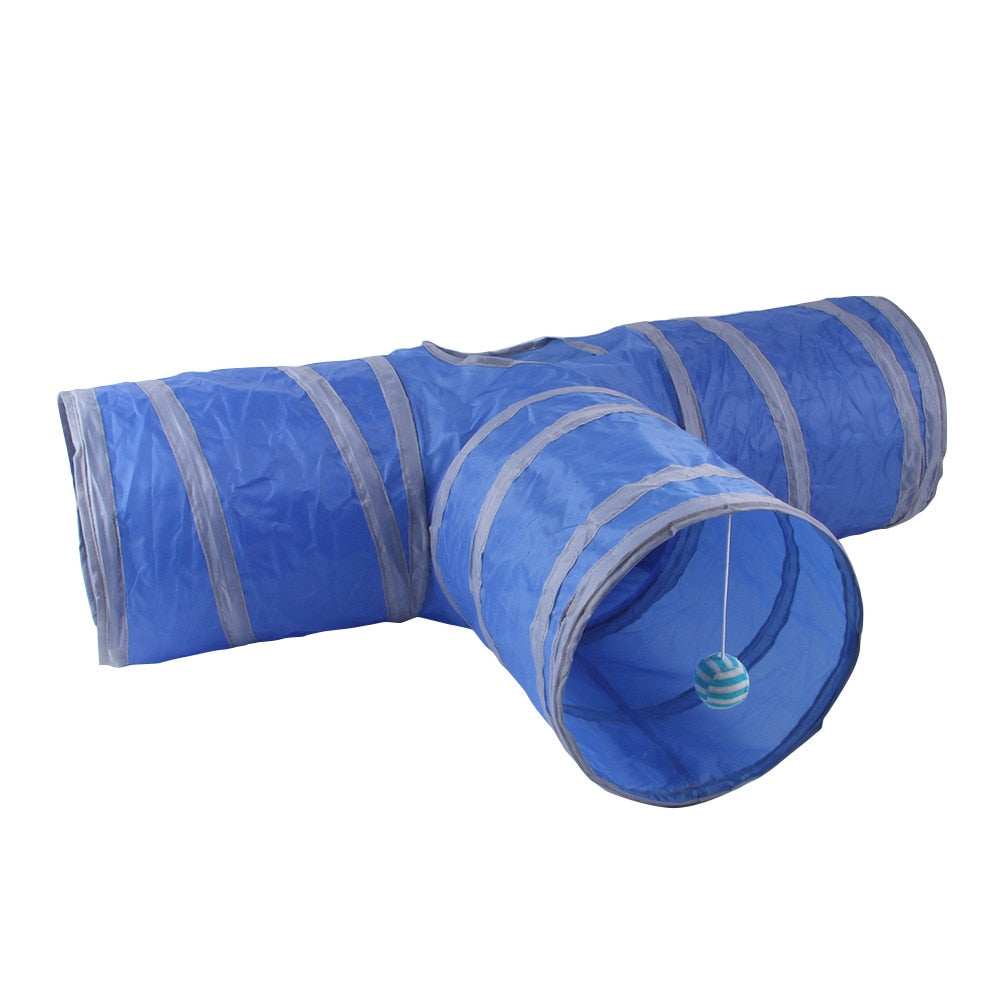 Indoor 2/3/4 5-way Collapsible Cat Tunnel Tube Kitty Tunnel Bored Cat Pet Toys Peek Hole Toy Cat Puppy Kitty Kitten Rabbit - Premium Pet Toys - Just $33.75! Shop now at Animal Bargain
