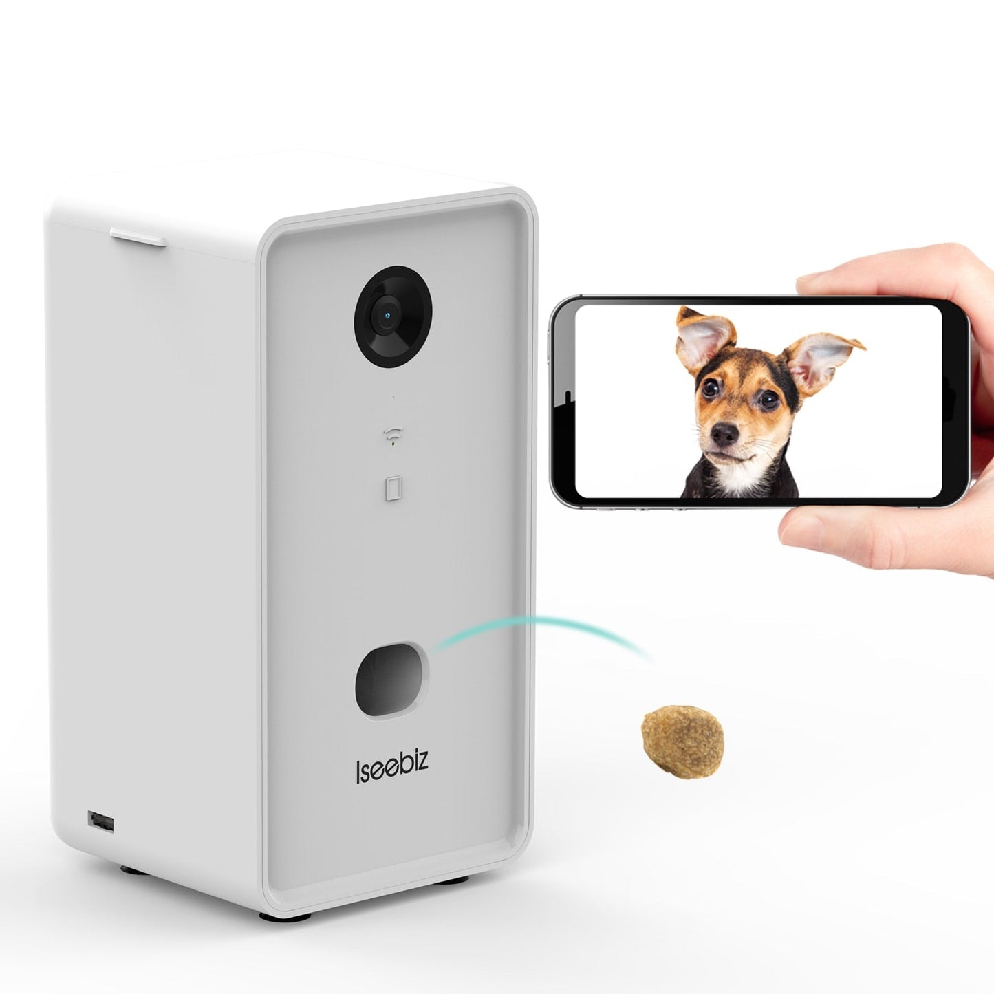 Iseebiz Dog Camera Treat Dispenser Automatic Pet Feeder WiFi Remote Pet Camera with Two-Way Audio and Night Vision Compatible - Premium all pets - Just $148.50! Shop now at Animal Bargain