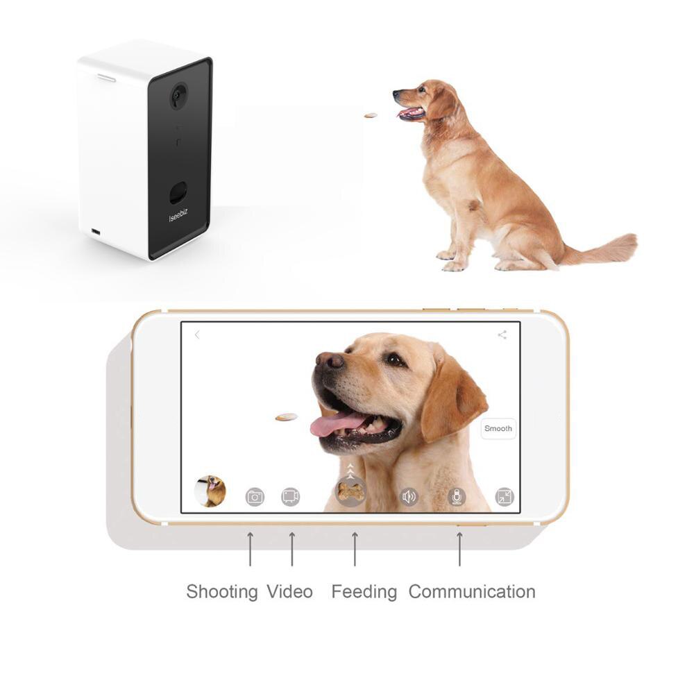 Iseebiz Dog Camera Treat Dispenser Automatic Pet Feeder WiFi Remote Pet Camera with Two-Way Audio and Night Vision Compatible - Premium all pets - Just $148.50! Shop now at Animal Bargain