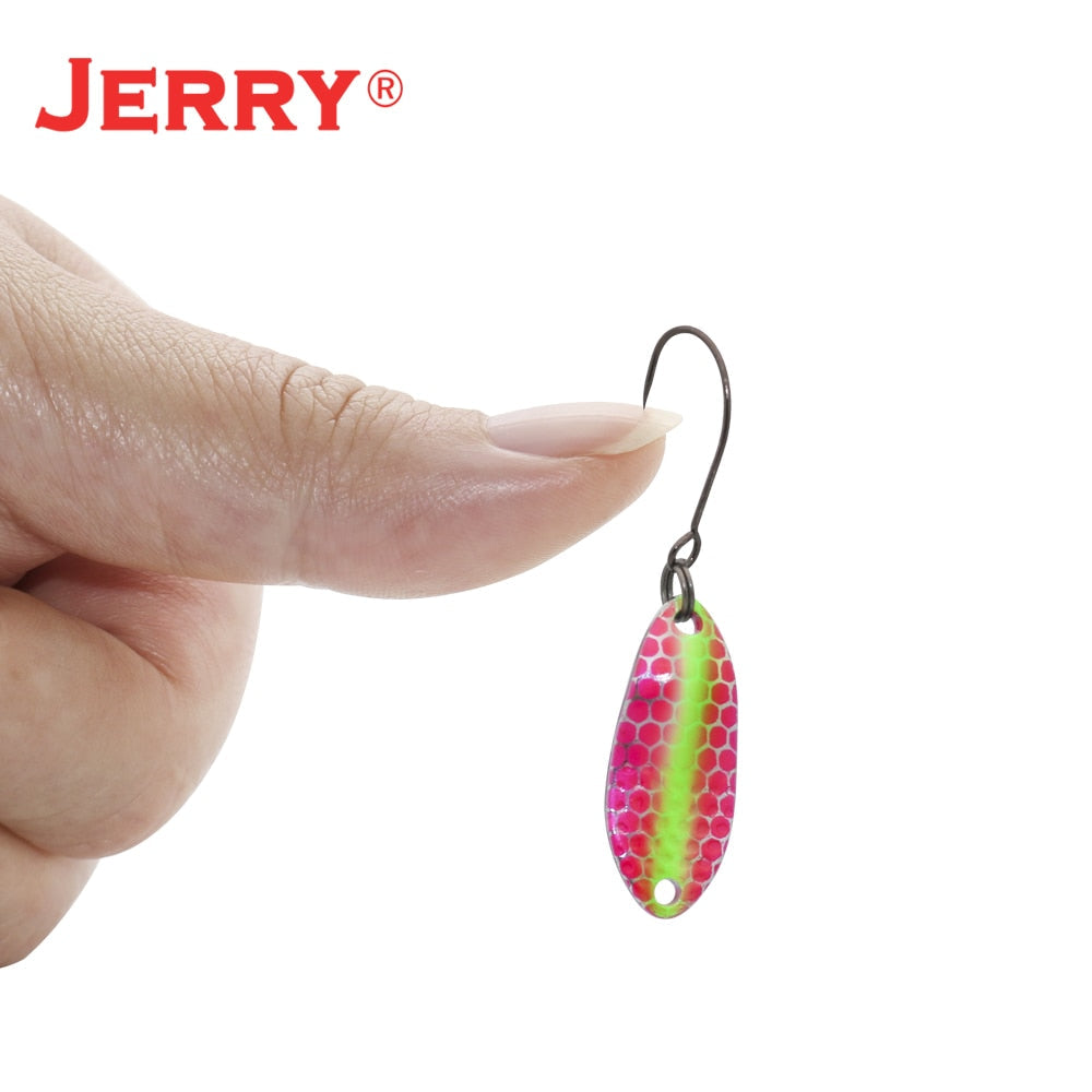 Jerry Pisces Micro Metal Spoon Trour Fishing Lure Spinning Aritcial Mini Baits 1.8g 2.5g Bass Trolling Brass Tackle - Premium Fish - Just $25.65! Shop now at Animal Bargain