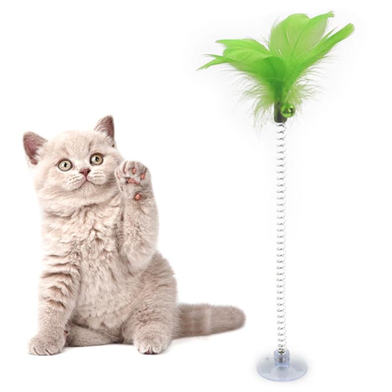 Kapmore 1pc Cat Toy Funny Creative Interactive Fake Feather Bell Decor Cat Kitten Interactive Toy Pet Supplies Cat Favors - Premium Pet Toys - Just $27! Shop now at Animal Bargain