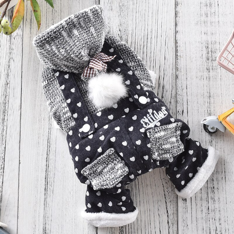 Love Ball Pet Dog Jacket Little Chihuahua Luxury Thick Warm Pet Hoodie Down Overall Costume For Small Medium Puppy Animal Goods - Premium all pets - Just $18.90! Shop now at Animal Bargain