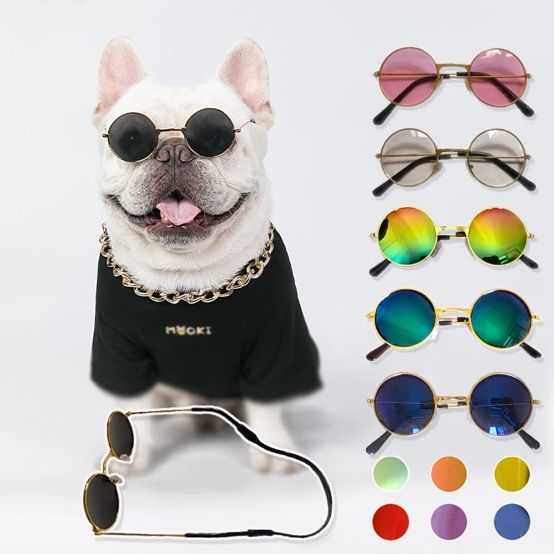 Lovely Vintage Round Cat Sunglasses Reflection Eye wear glasses For Small Dog Cat Pet Photos Pet Products Props Accessories - Premium Cat - Just $29.70! Shop now at Animal Bargain