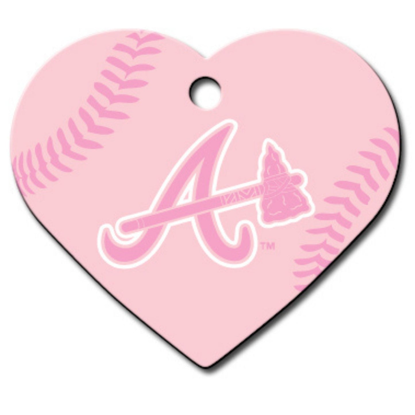 Atlanta Braves MLB Pet ID Tag - Large Heart - Premium all pets - Just $27.65! Shop now at Animal Bargain