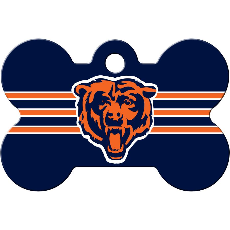 Chicago Bears NFL Pet ID Tag - Large Bone - Premium all pets - Just $27.65! Shop now at Animal Bargain