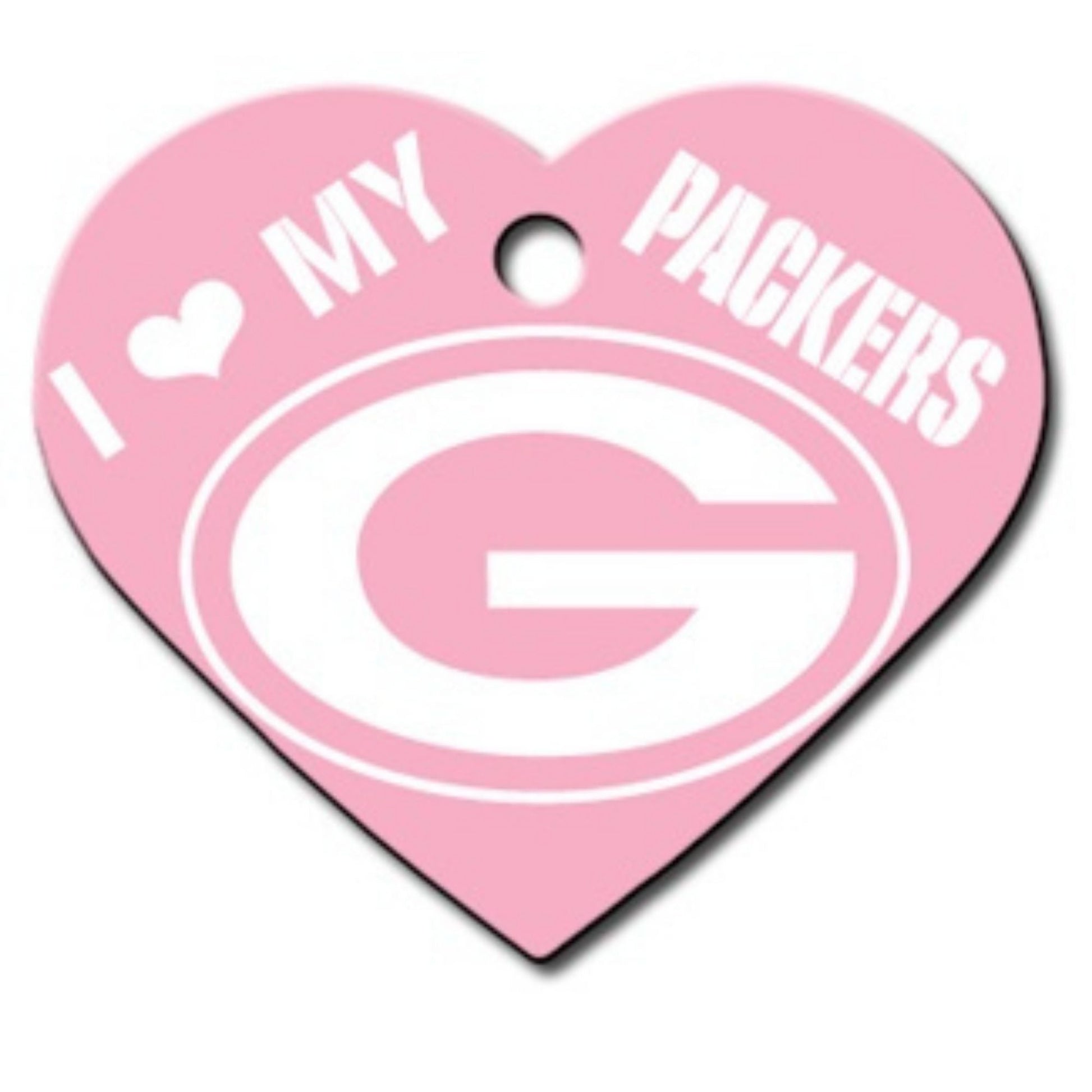 Green Bay Packers NFL Pet ID Tag - Large Heart - Premium all pets - Just $27.65! Shop now at Animal Bargain