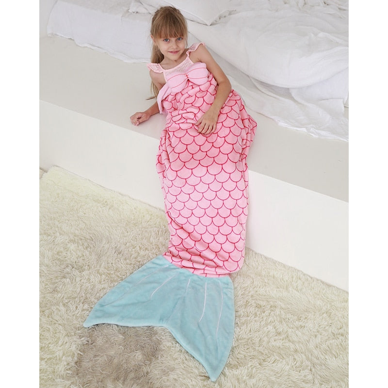 Nap Sleeping Bag Soft Fleece Shark Mermaid Tail Blanket Children Sleeping Sack Blanket Kids Mermaid Blanket Sleep Sack - Premium Beds - Just $28.35! Shop now at Animal Bargain