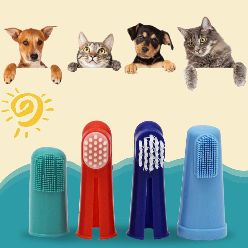 New Super Soft Pet Finger Toothbrush Teddy Dog Brush Bad Breath Tartar Teeth Tool Toys Dog Cat Cleaning Supplies Puppy - Premium Pet Toys - Just $27! Shop now at Animal Bargain