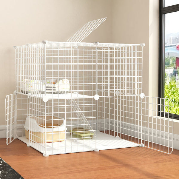 Cat Cage Household Indoor Cat Villa Double-layer Three-layer Multi-layer Super Large Free Space Small Cat House - Premium  - Just $182.25! Shop now at Animal Bargain