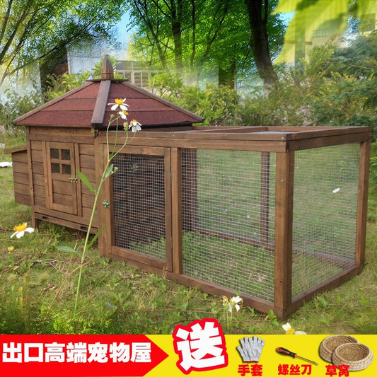 Maozi Kennel Pet Factory Direct House Hot Large Cross-border Chicken Cage Outdoor Household Rabbit House Wooden House Rabbit Dog - Premium  - Just $175! Shop now at Animal Bargain