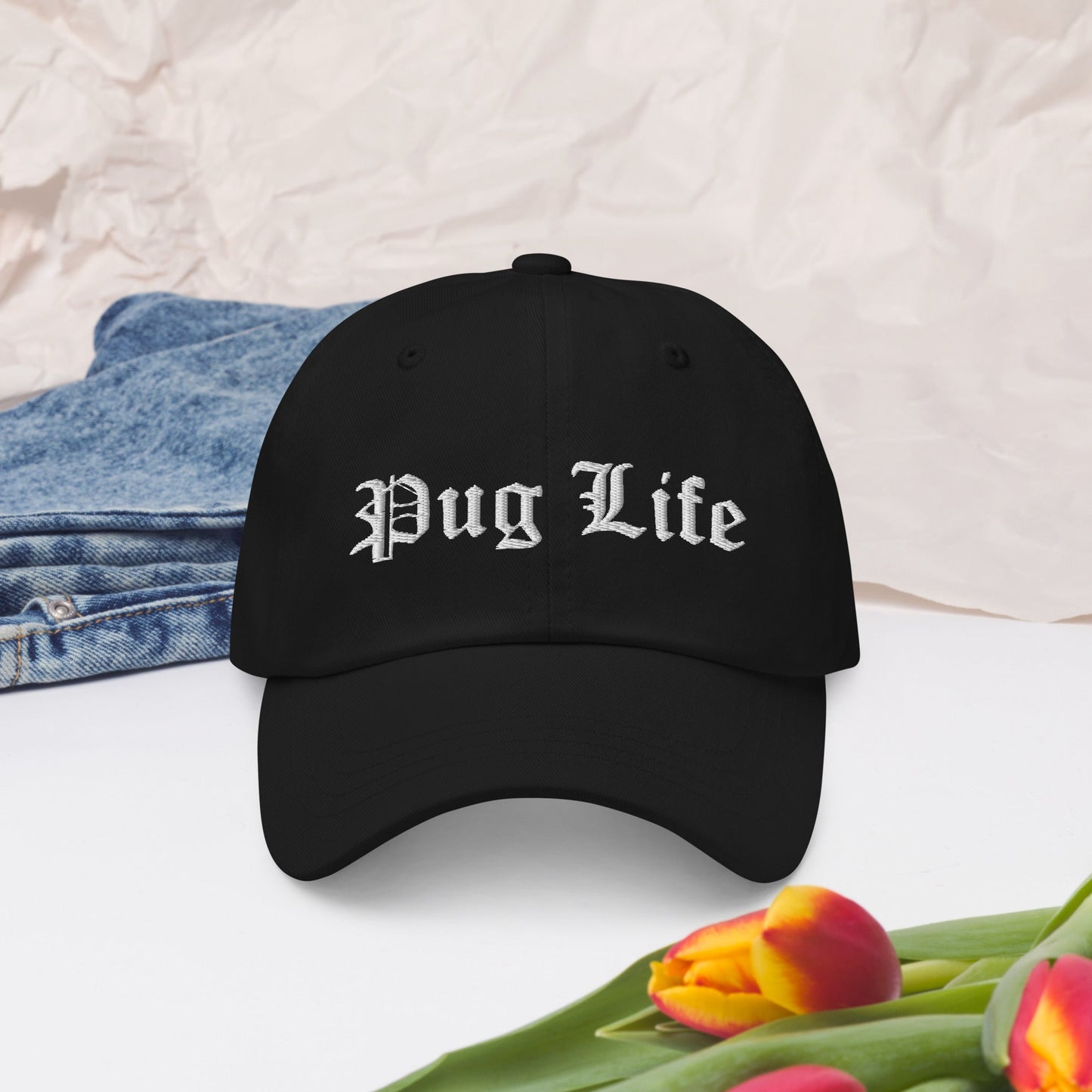 OG Pug Life Embroidered Low Profile Dad Hat - Premium  - Just $49.18! Shop now at Animal Bargain