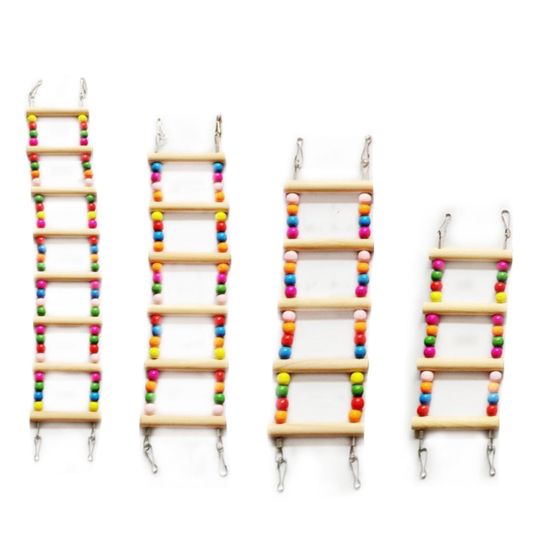 Parrots Toys Swing Balls Climbing Toy Chewing Training Ladders Hanging Hammock Natural Wood Birds Pets Bird Supplies - Premium Pet Toys - Just $25.72! Shop now at Animal Bargain
