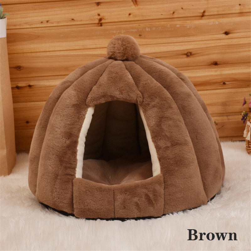 Pet Cat Dog Cute House Bed Mat Warm Soft Removeable Kennel Nest Pet Basket Tyteps Funny Fruit Pumpkin House For Cat Dog House - Premium 0 - Just $64.80! Shop now at Animal Bargain