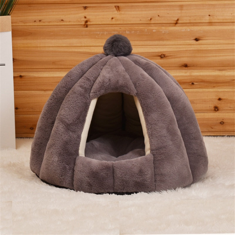 Pet Cat Dog Cute House Bed Mat Warm Soft Removeable Kennel Nest Pet Basket Tyteps Funny Fruit Pumpkin House For Cat Dog House - Premium 0 - Just $64.80! Shop now at Animal Bargain