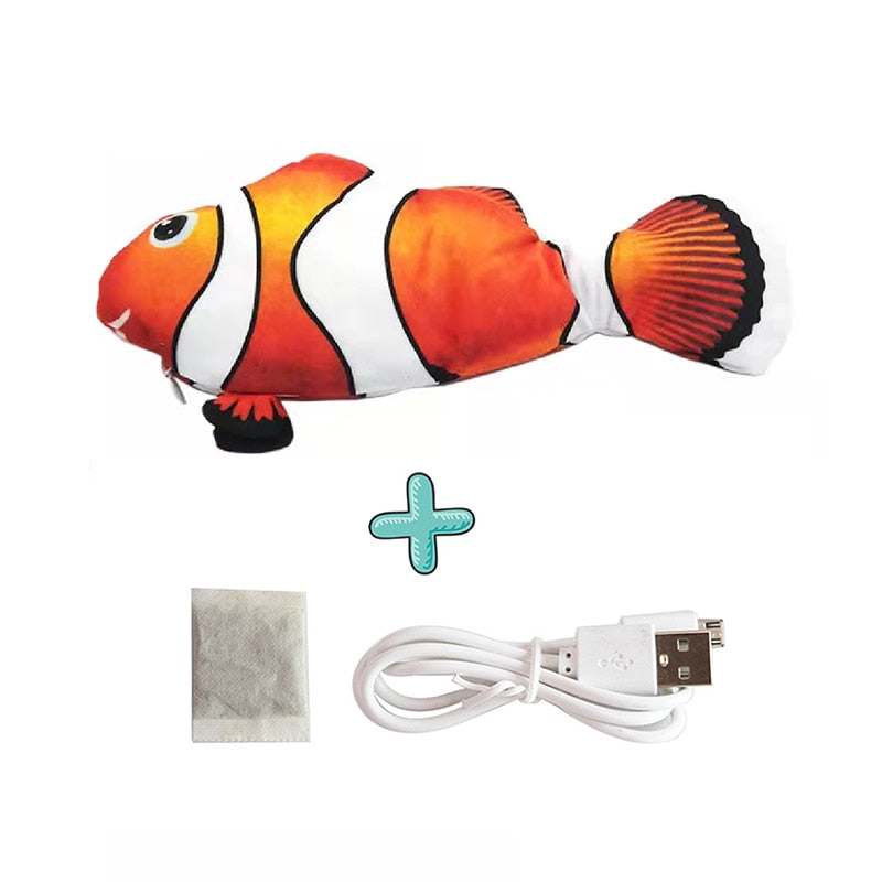 Pet Cats Products Dancing Stuffed Fish Funny Simulation Interactive Dog Pillow Ragdoll Fishes Electric Will Jump Automatically - Premium Pet Toys - Just $17.55! Shop now at Animal Bargain