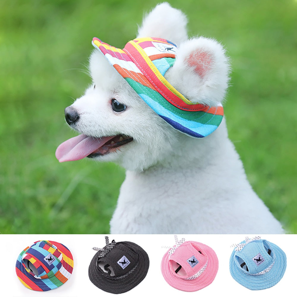 Pet Dog Cat Cap Breathable Summer Sunhat Cloth Mesh Canvas Hat For Small Medium Dogs Cats Caps Pet Products - Premium all pets - Just $32.40! Shop now at Animal Bargain