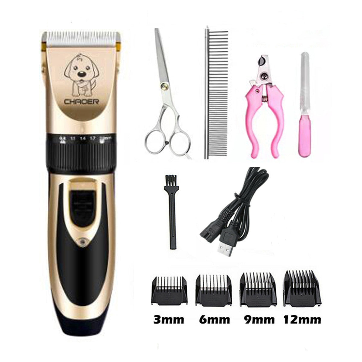 Pet Dog Hair Trimmer Animal Grooming Clippers Electrical Dog Hair Cutter Cat Hair Remover USB Rechargeable Pet Haircut Machine - Premium all pets - Just $28.35! Shop now at Animal Bargain