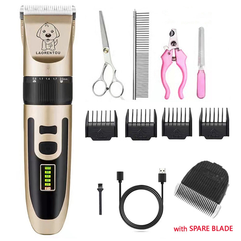Pet Dog Hair Trimmer Animal Grooming Clippers Electrical Dog Hair Cutter Cat Hair Remover USB Rechargeable Pet Haircut Machine - Premium all pets - Just $28.35! Shop now at Animal Bargain
