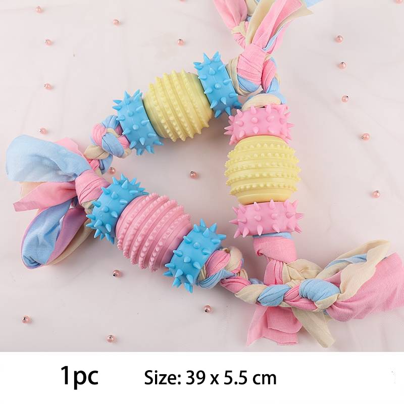 Pet Dog Toys For Small Dog Chews TPR Knot Toys Bite Resistant Molar Teeth Cleaning Dog Training Supplies Interactive Accessories - Premium all pets - Just $25.65! Shop now at Animal Bargain
