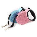 Pet Retractable Leash With Rhinestone Bling Crystal Cat Puppy Dog Lead  Pink Blue 3M Flat Line Drop Shipping - Premium all pets - Just $28.35! Shop now at Animal Bargain