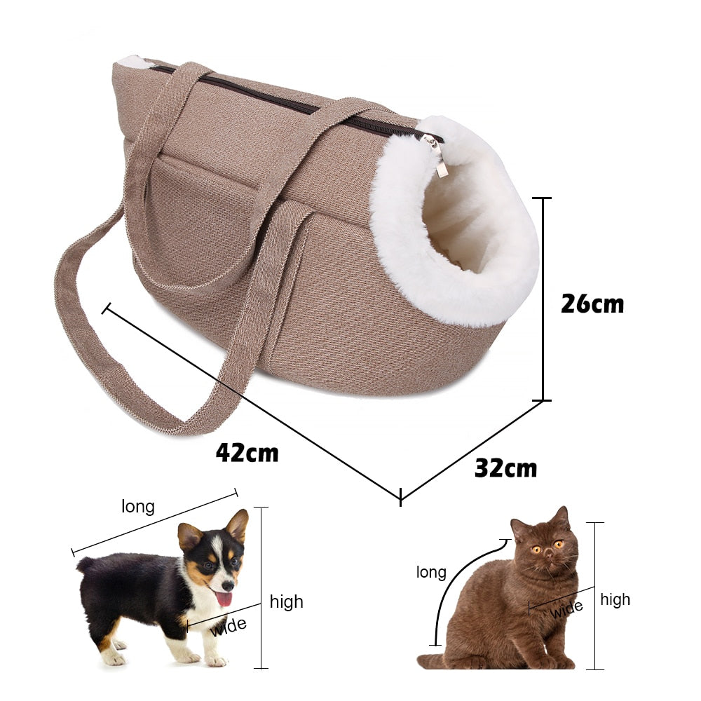 Pets Carrier for Cat Carrying Bag for Cats Backpack for Cat Panier Handbag Travel Small Bag Plush Puppy Bed Pet Products Gatos - Premium Beds - Just $36.45! Shop now at Animal Bargain