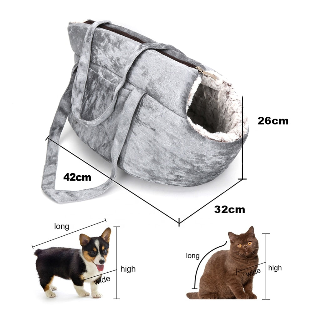 Pets Carrier for Cat Carrying Bag for Cats Backpack for Cat Panier Handbag Travel Small Bag Plush Puppy Bed Pet Products Gatos - Premium Beds - Just $36.45! Shop now at Animal Bargain