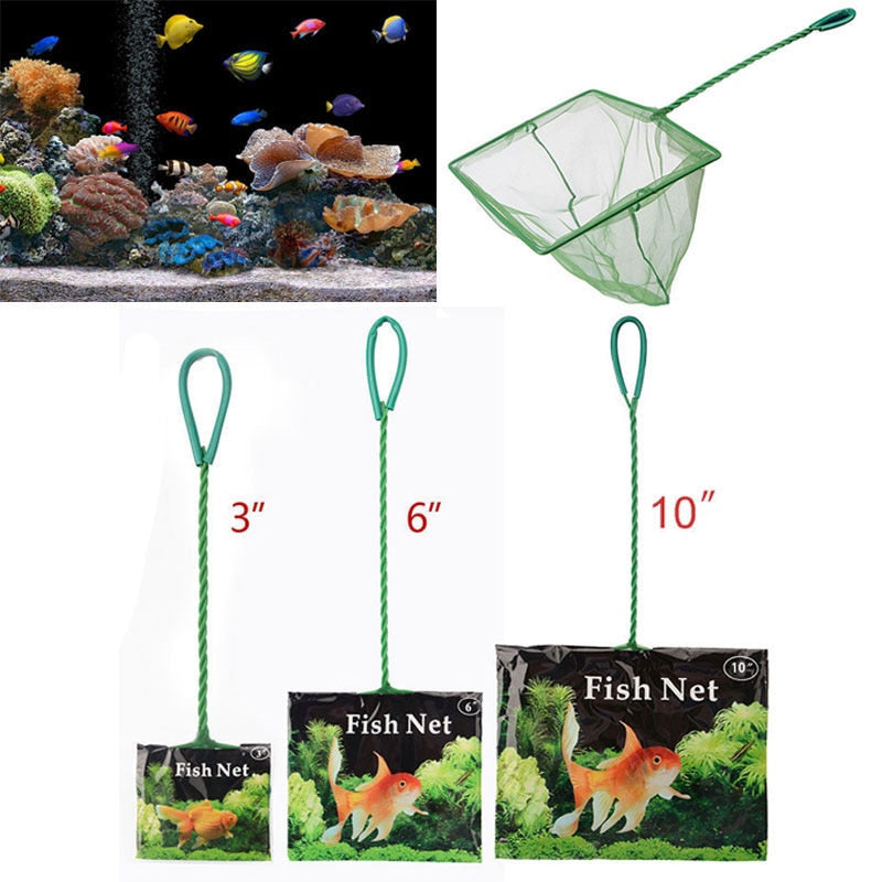 Portable Fish Net Long Handle Square Aquarium Accessories Fish Tank Landing Net Fishing Net Fish Floating Objects Cleaning Tool - Premium Fish - Just $28.35! Shop now at Animal Bargain