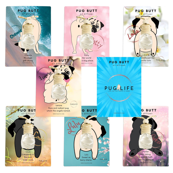 Pug Butt Hanging Essential Oil Diffusers for Car, Home, or Travel - Premium All Pets - Just $27.38! Shop now at Animal Bargain