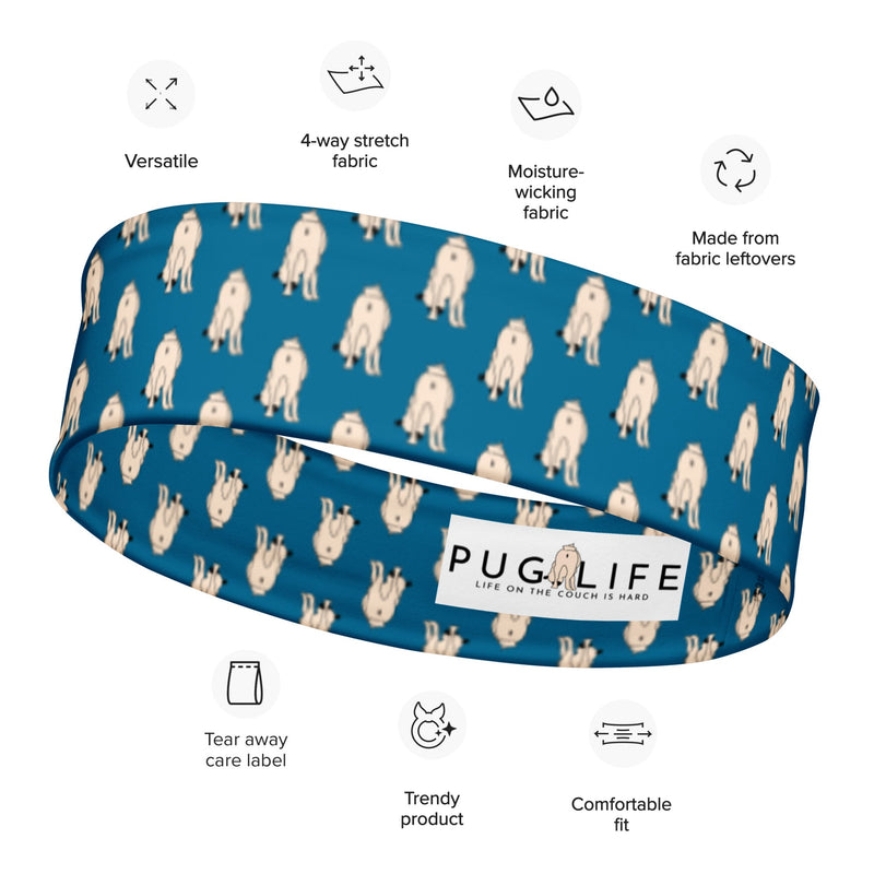 Pug Butt Headband - Premium all pets - Just $25.57! Shop now at Animal Bargain