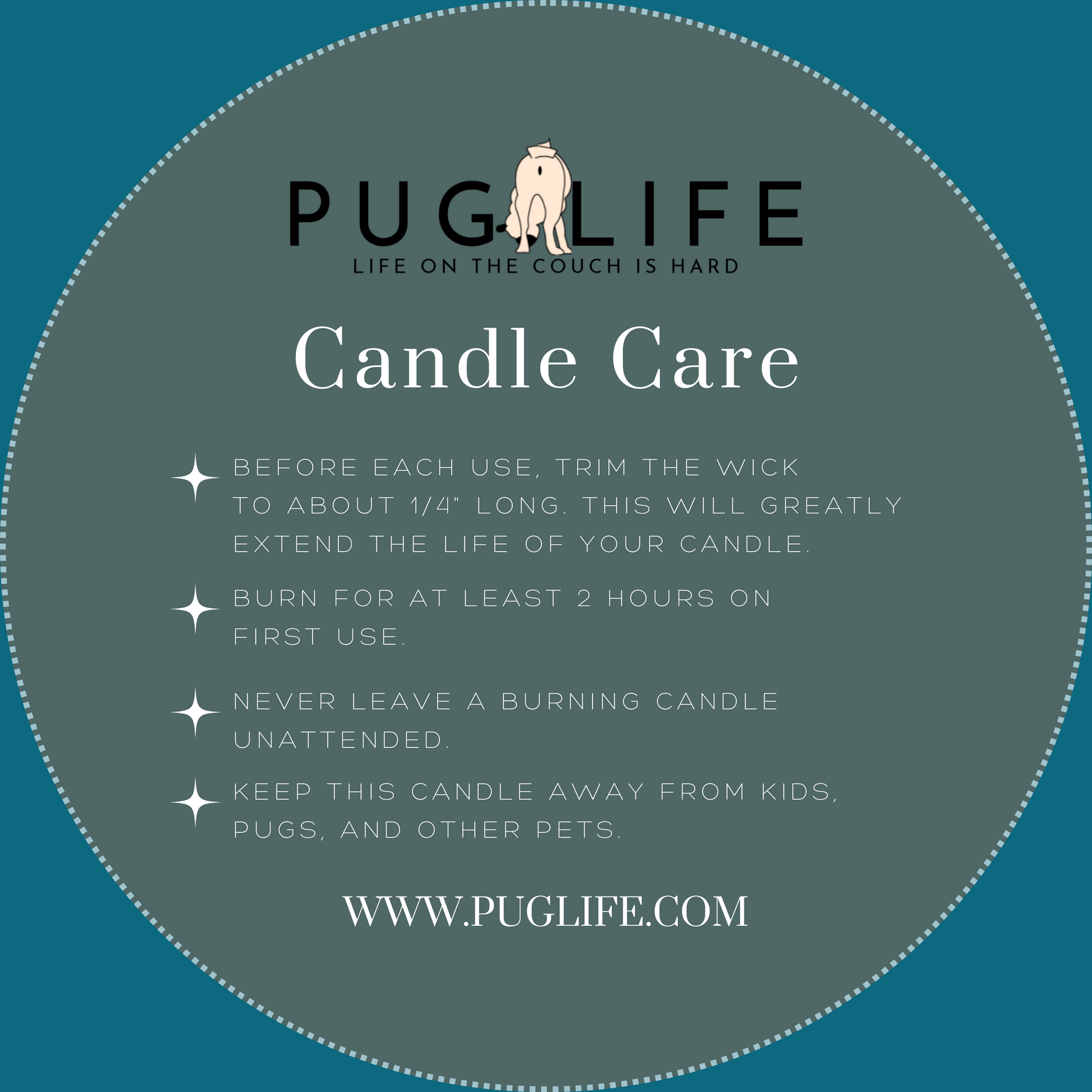 Pug Butt Scented Candle in Puggle Vintage - Premium all pets - Just $43.83! Shop now at Animal Bargain
