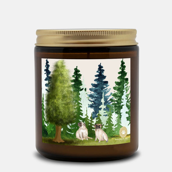 Pug Forest Candle - Premium  - Just $43.79! Shop now at Animal Bargain