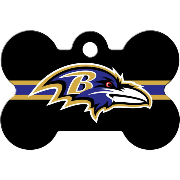 Baltimore Ravens NFL Pet ID Tag - Large Bone - Premium all pets - Just $27.65! Shop now at Animal Bargain