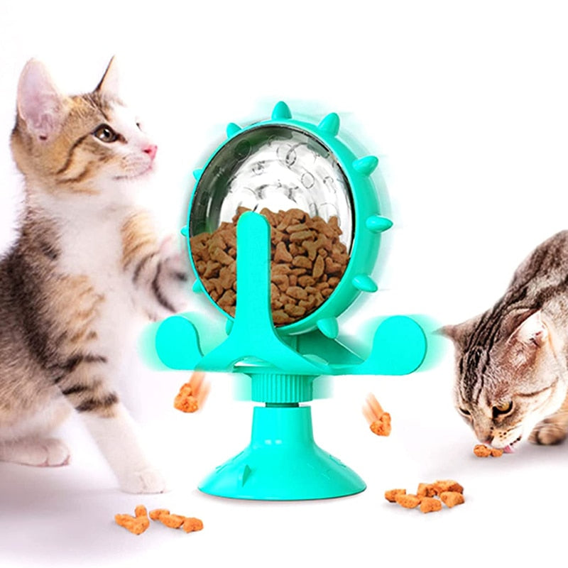 Turntable Leaking Food Cat Toy Training Ball Exercise IQ Cat Feeder Kitten toy pet Toy  Cat food feeder ball Pet Products - Premium Pet Toys - Just $28.35! Shop now at Animal Bargain