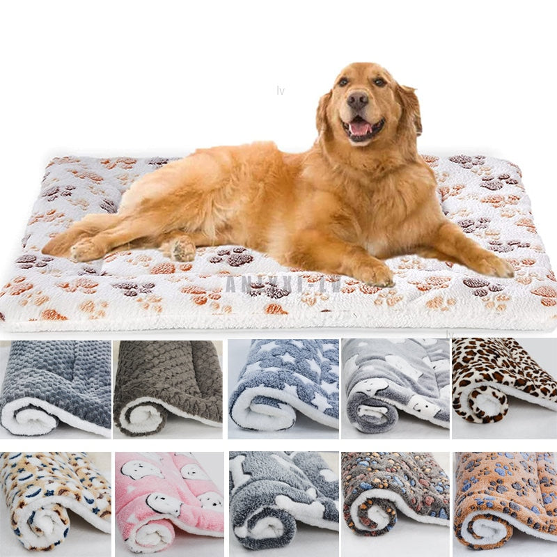 Big dog bed Soft Blanket Flannel Sleeping Pad Dog big Bed Thickened Pet Soft Fur Pad Blanket Mattress Home Warm Carpet Warm - Premium all pets - Just $31.05! Shop now at Animal Bargain