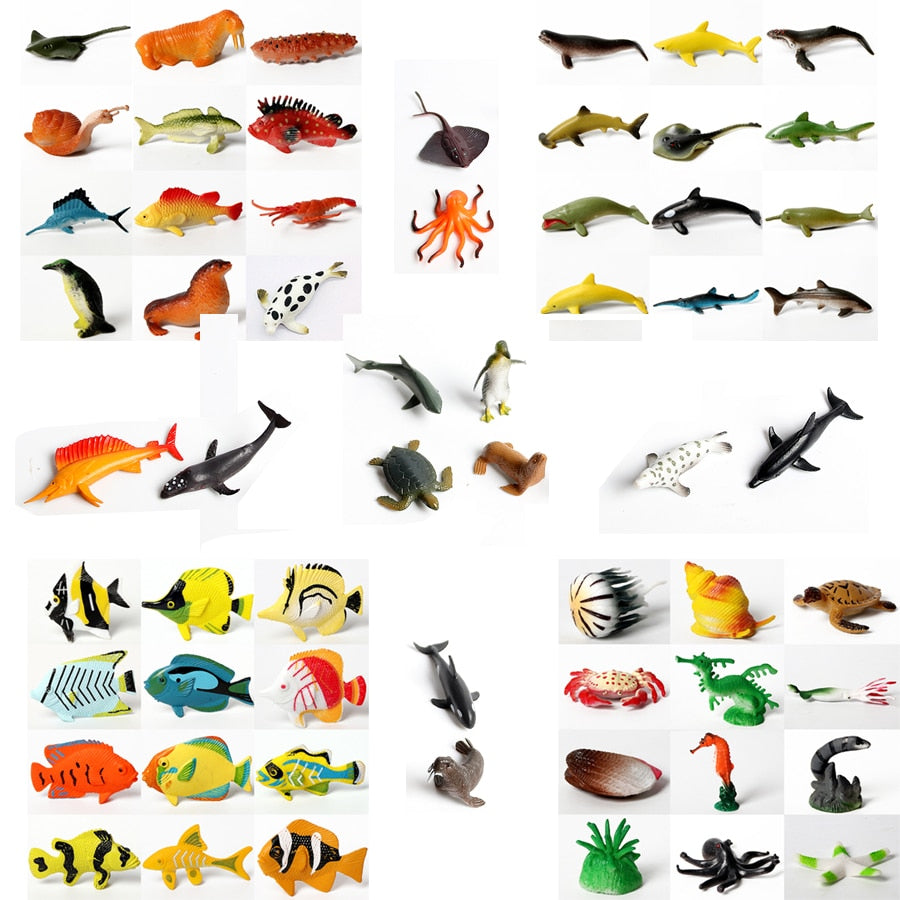 Underwater Deep Sea Creatures Tropical fish,Shark Animal Action Figures Sea Creatures Educational Toys for Kids-Assorted Styles - Premium Pet Toys - Just $32.40! Shop now at Animal Bargain