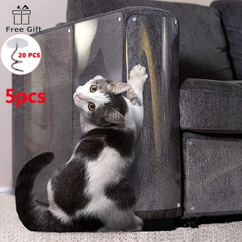 5pcs Cat Scratcher Cat Scratching Post Cat Scratch Sofa Board Couch Protector Clear Cat Scratch Pad for Furniture Protector - Premium all pets - Just $36.45! Shop now at Animal Bargain