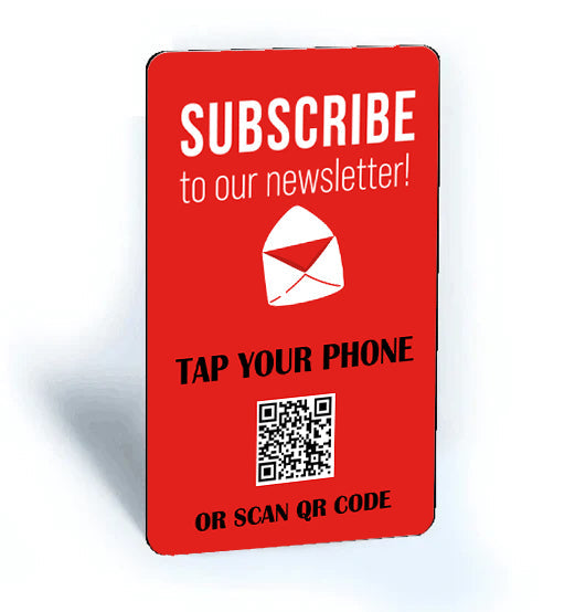 Tap and Share Contactless Smart NFC 'Subscribe to Our Newsletter' Card + QR code - Premium all pets - Just $47.02! Shop now at Animal Bargain