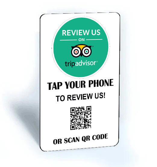 Tap and Share Contactless Smart NFC 'Review us on Trip Advisor' Card + QR code - Premium all pets - Just $47.02! Shop now at Animal Bargain