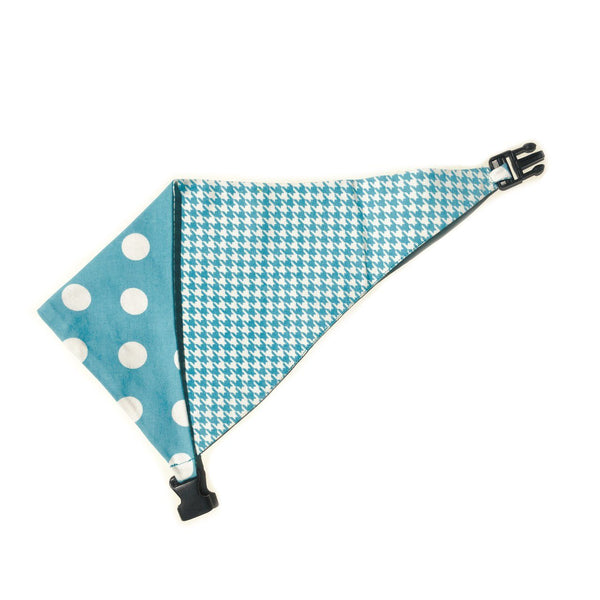Baby Blue Houndstooth Reversible Dog Bandana - Premium all pets - Just $29.36! Shop now at Animal Bargain
