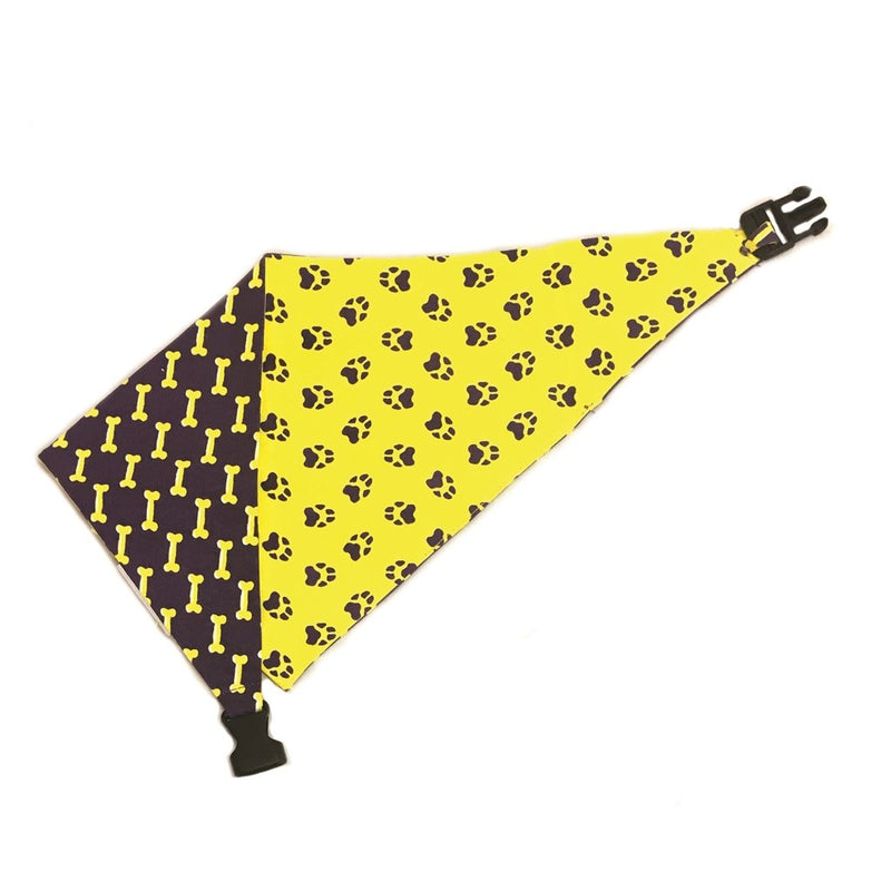 Yellow & Purple Reversible Dog Bandana - Premium Apparel + outfits - Just $29.36! Shop now at Animal Bargain