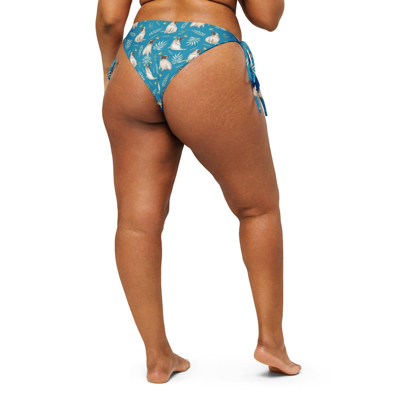 Watercolor Pug string bikini bottom in Eco-Friendly Recycled Fabric - Premium all pets - Just $49.71! Shop now at Animal Bargain