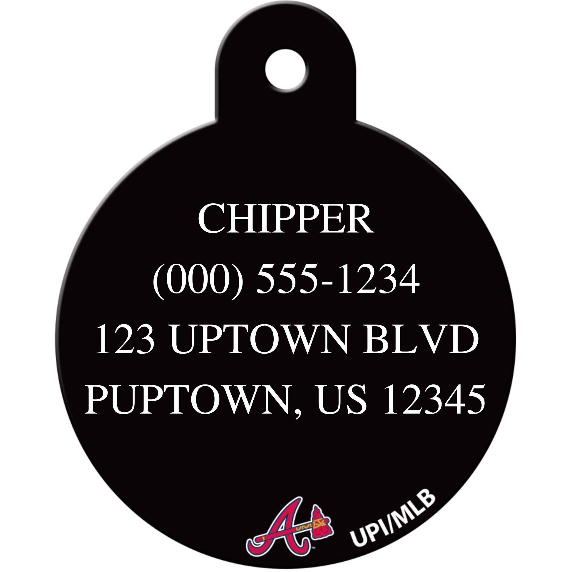 Atlanta Braves MLB Pet ID Tag - Large Circle - Premium all pets - Just $27.65! Shop now at Animal Bargain