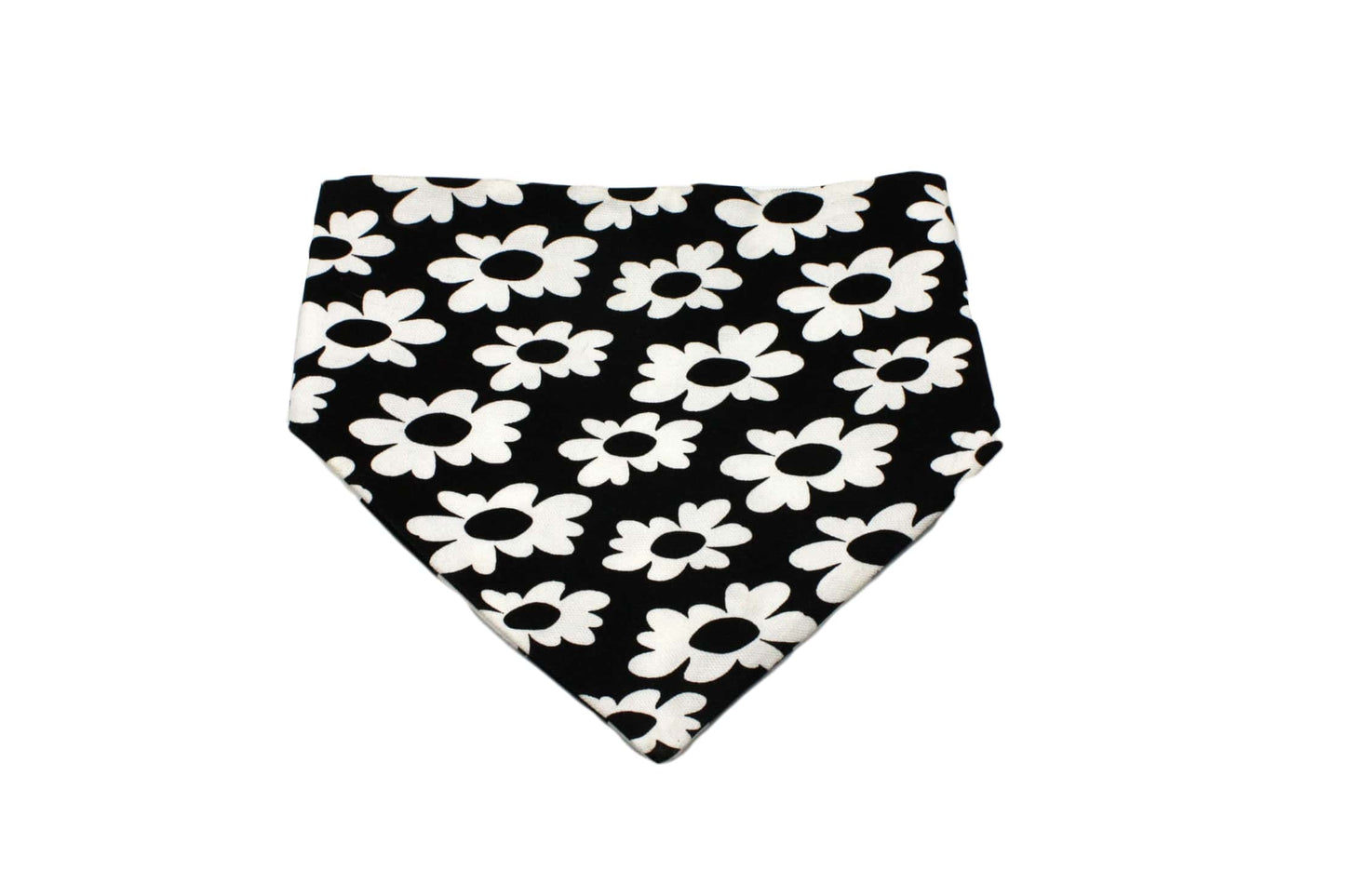 Black White Flower with Checkerboard Reversible Dog Bandana - Premium Apparel + outfits - Just $25.83! Shop now at Animal Bargain