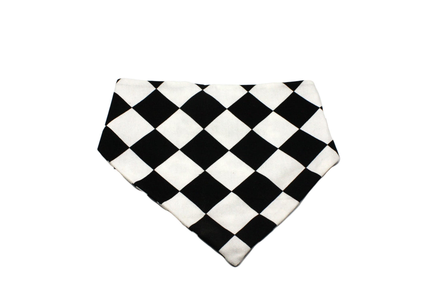 Black White Flower with Checkerboard Reversible Dog Bandana - Premium Apparel + outfits - Just $25.83! Shop now at Animal Bargain